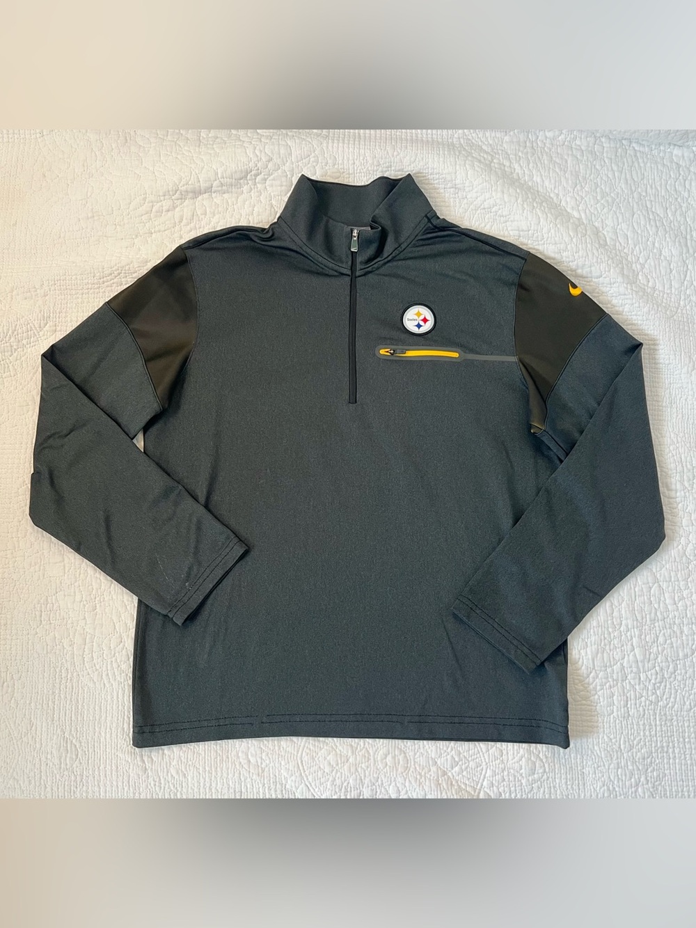 Men’s Nike Pittsburgh Steelers On Field Apparel 1/4 Zip Jacket